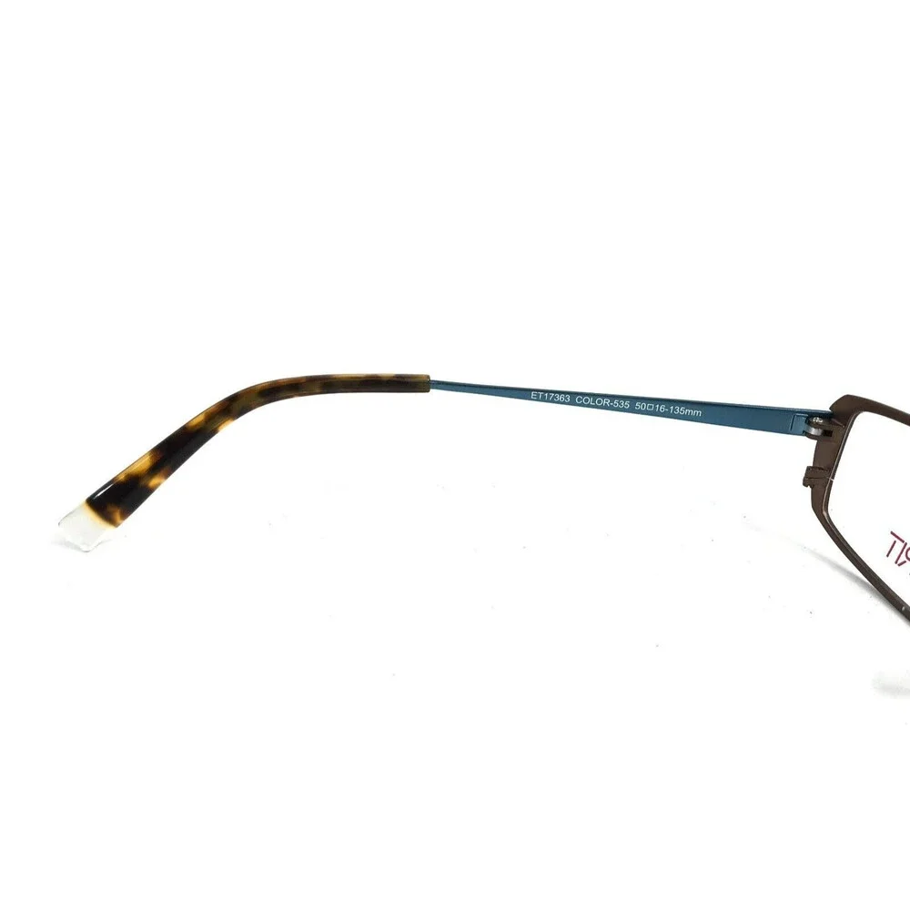 Esprit Kids Eyeglasses Frame ET17363 535 Brown Blue Rectangle Full Rim 50-16-135